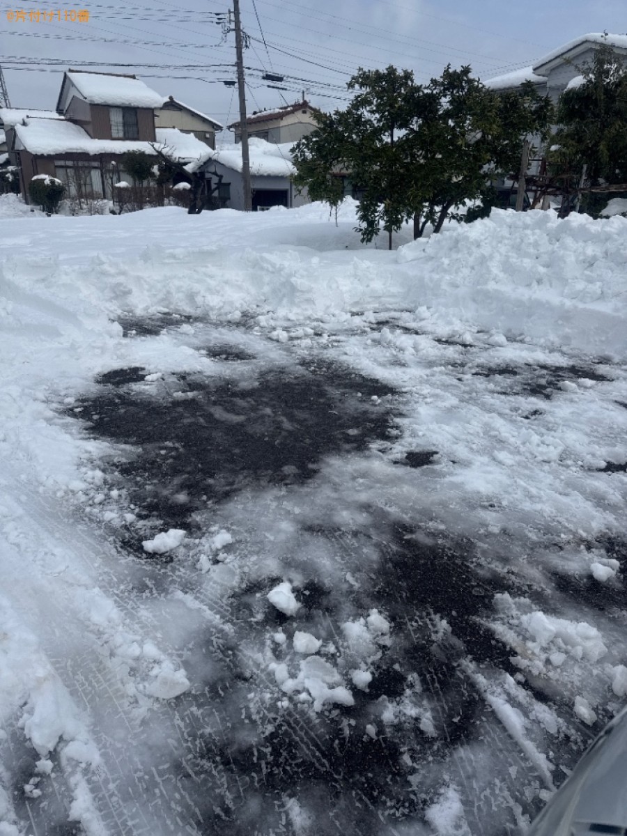 自宅と駐車場の除雪作業ご依頼　お客様の声